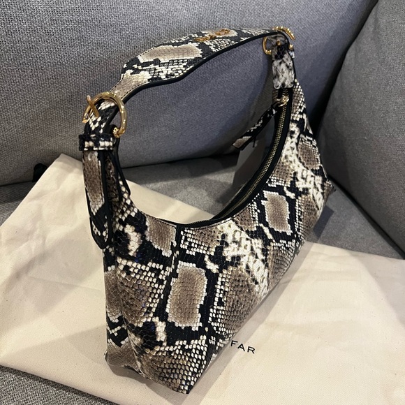 NEW By Far Leather Snakeskin Pattern Y2K Style Shoulder Bag - Picture 6 of 13